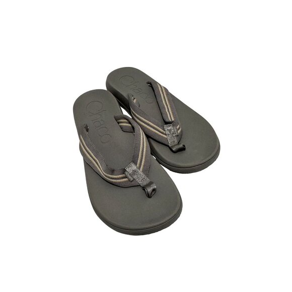Chaco Chillos Sadie Gray Flip Flops Sandals Thong Mens Size 9 - Picture 2 of 6